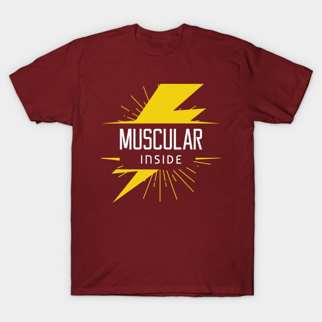 Muscular Inside T-Shirt by TCubeMart